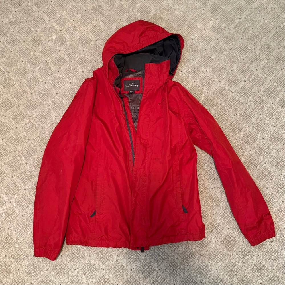 Eddie Bauer Red Outdoor Jacket Weather Edge